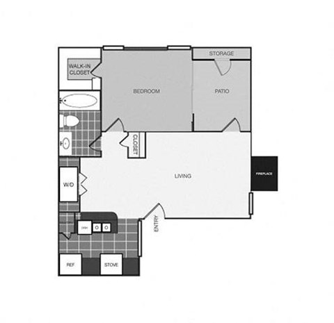 a floor plan of a house with an open floor plan and a staircase
