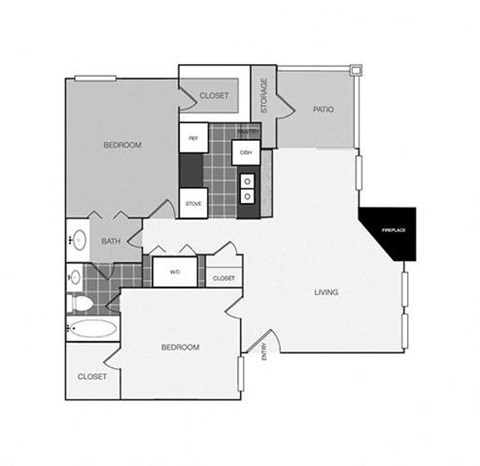 a black and white floor plan of a house