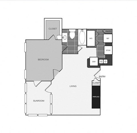 a black and white floor plan of a house