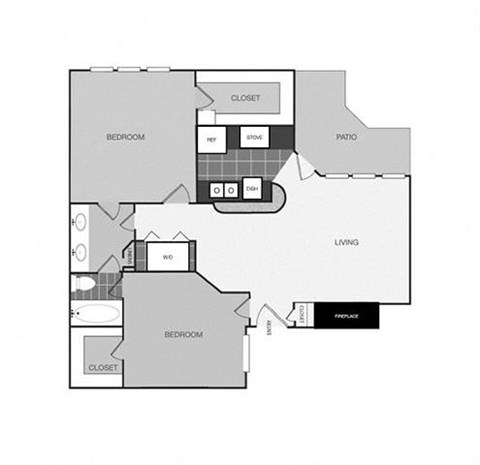 a 1 bedroom floor plan  3706
