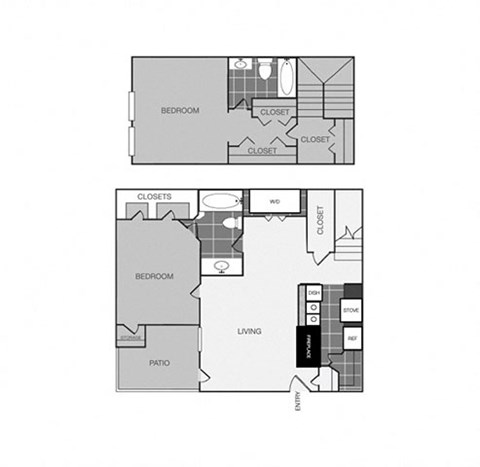 a floor plan of a 2100 sq ft apartment