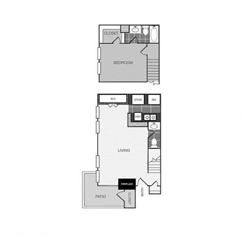 a floor plan of a 1 bedroom floor plan  floor plan 1190