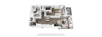 A floor plan of a house with a kitchen, living room, and two bedrooms.
