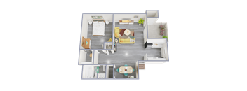 a floor plan of a one bedroom apartment
