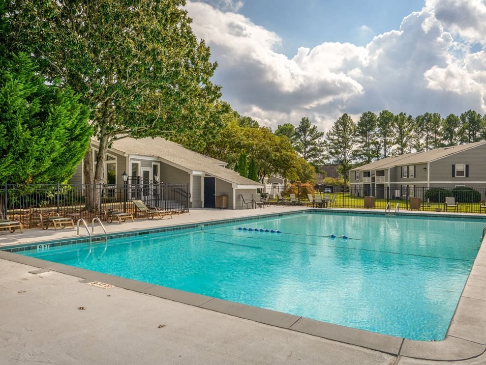the swimming pool at our apartments