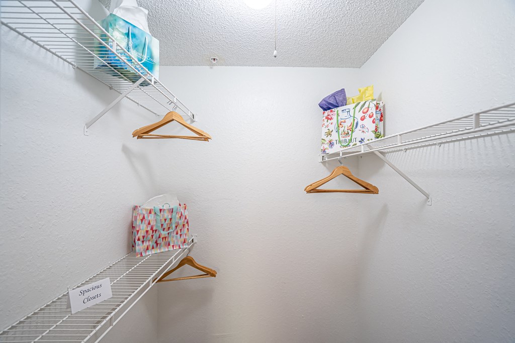 Model apartment home walk-in closet