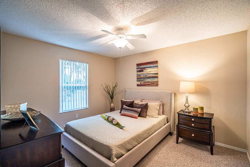 Model apartment home bedroom