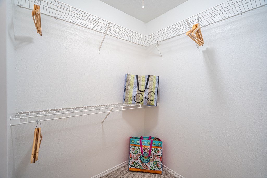 Model apartment home closet
