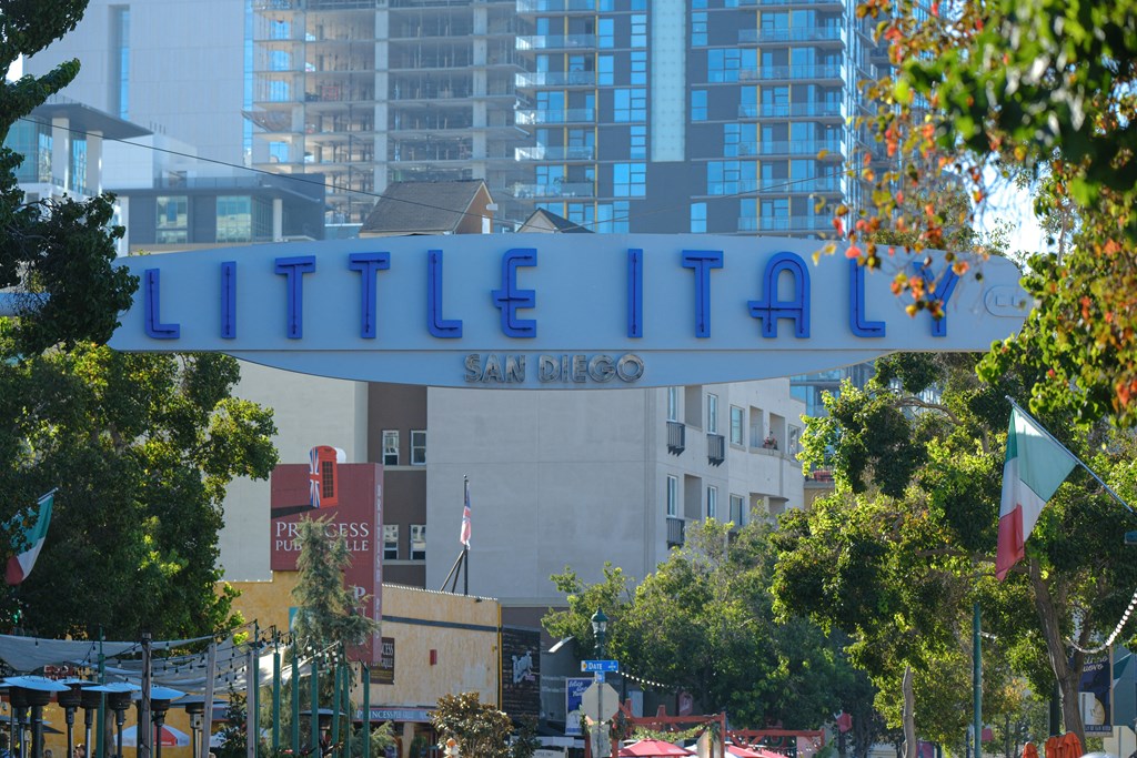 a sign for little Italy