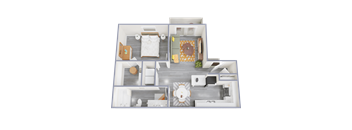 a floor plan of a 1 bedroom apartment