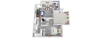a bird s eye view of a floor plan of a house