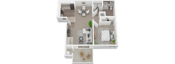 Sutter Ridge Apartments 1 Bedroom Floorplan