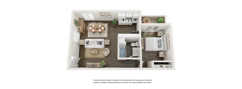 Taylor Brooke Apartments 1 Bedroom Floorplan
