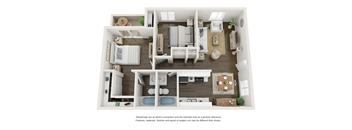 Taylor Brooke Apartments 2 Bedroom Floorplan