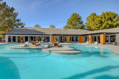 our apartments showcase an unique swimming pool