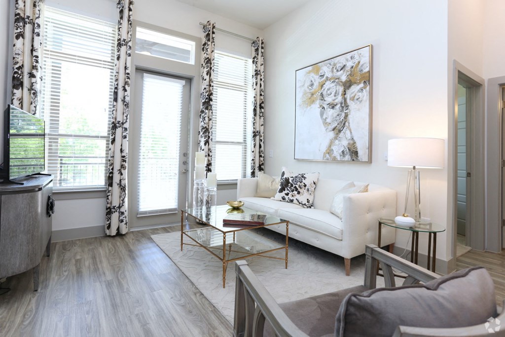 living room with open windows