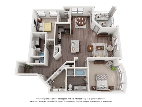 a floor plan of a 1 bedroom floor plan