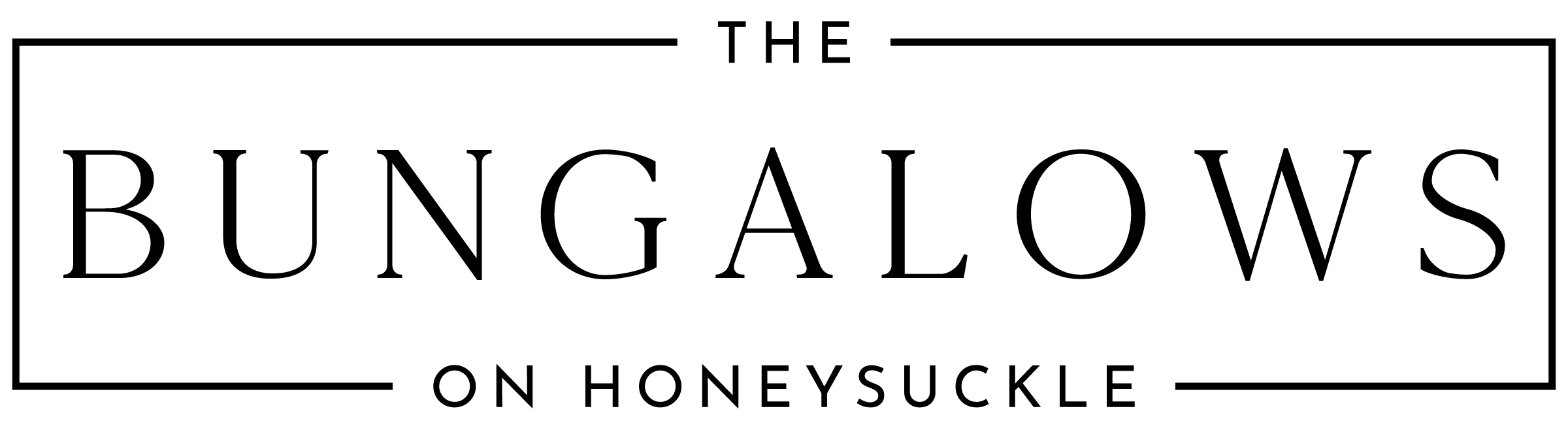 The image is a logo for "The Bungalows on Honeysuckle".