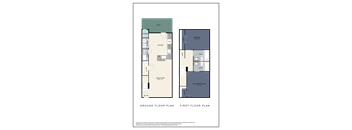 A floor plan of a house with a living room, kitchen, bathroom, and bedrooms.