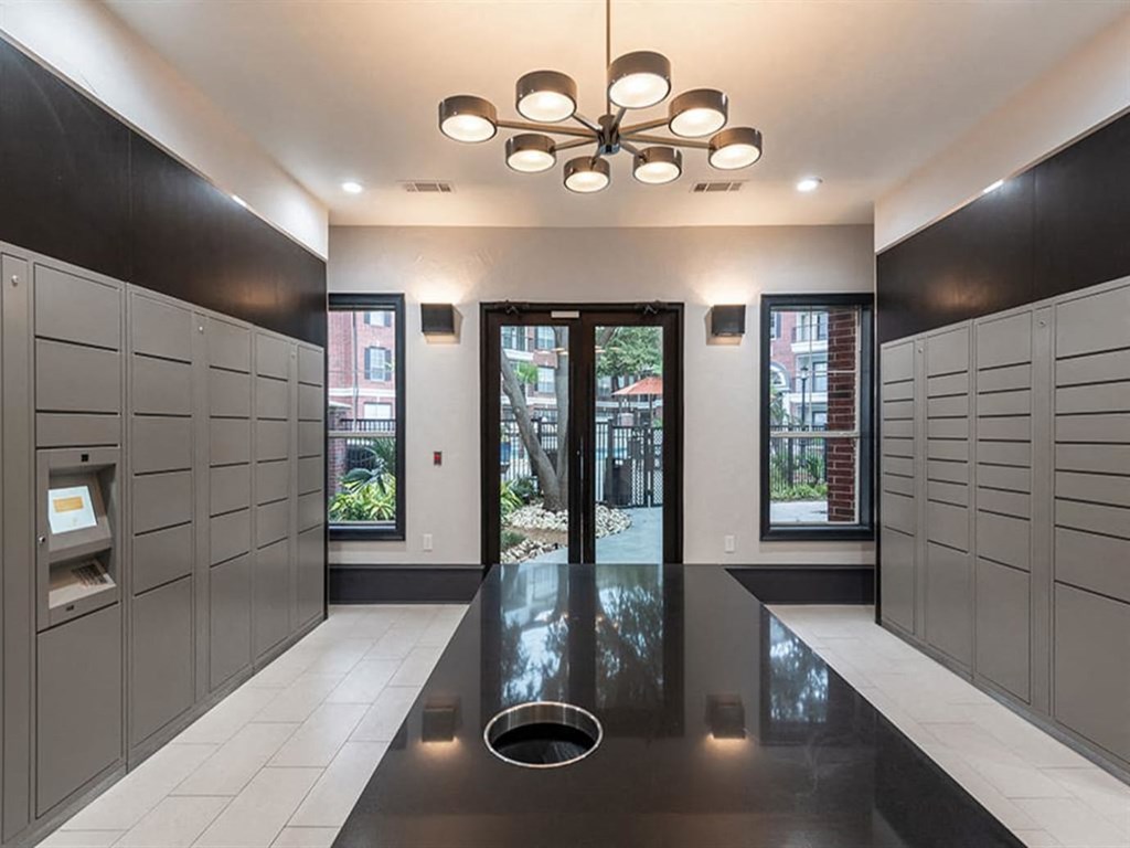 the laundry room has a glass floor and a chandelier