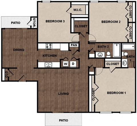 bedroom floor plan | the madison at ballston station