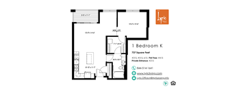 a floor plan of i bedroom k