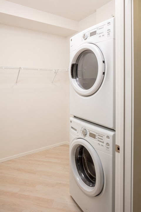 Full-size washer & dryer in all apartments