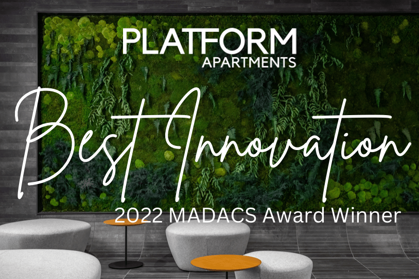 Platform Apartments wins 2022 MADACS Award of Best Innovation