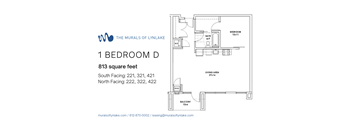 1 Bedroom D Floor Plan
