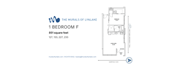 1 Bedroom F Floor Plan