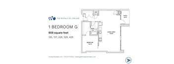 1 Bedroom G Floor Plan