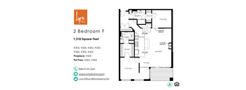 a floor plan of the 2 bedroom f