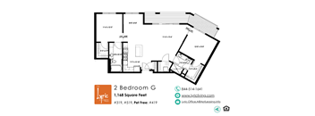 a floor plan of 2 bedroom g house
