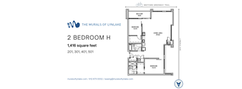 2 Bedroom H Floor Plan