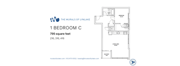 1BR C Floor Plan