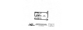 floor plan of  A Building Studio at Carleton Artist Lofts