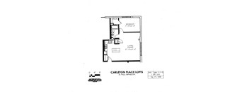 floor plan of C Building 2 Bedroom LB at Carleton Artist Lofts