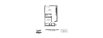 floor plan of C Building 1 Bedroom D at Carleton Artist Lofts