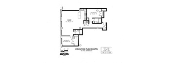 floor plan of C Building 2 Bedroom LD at Carleton Artist Lofts