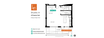 a floor plan of studio a