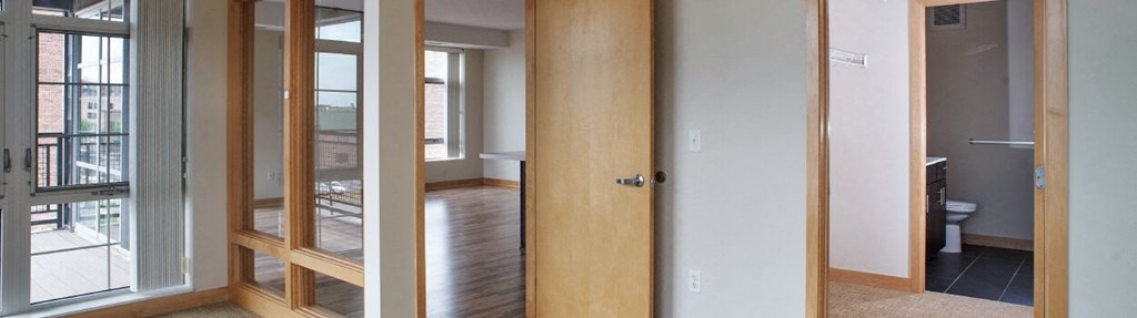 a view of the living room from the dining room