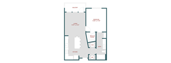 A1 One bedroom, One bathroom at 19 South Apartments, Florida