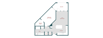 A2 One bedroom, One bathroom at 19 South Apartments, Florida, 34744