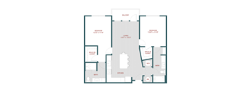 B1 Two bedroom, Two bathroom at 19 South Apartments, Florida, 34744