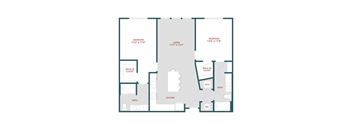 B5 Two bedroom, Two bathroom at 19 South Apartments, Kissimmee, Florida