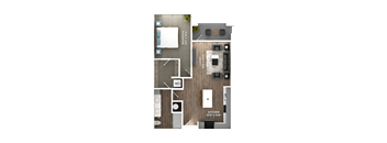 One Bedroom A3 Floorplan at Stillwater Lakes Apartments, Kissimmee, Florida