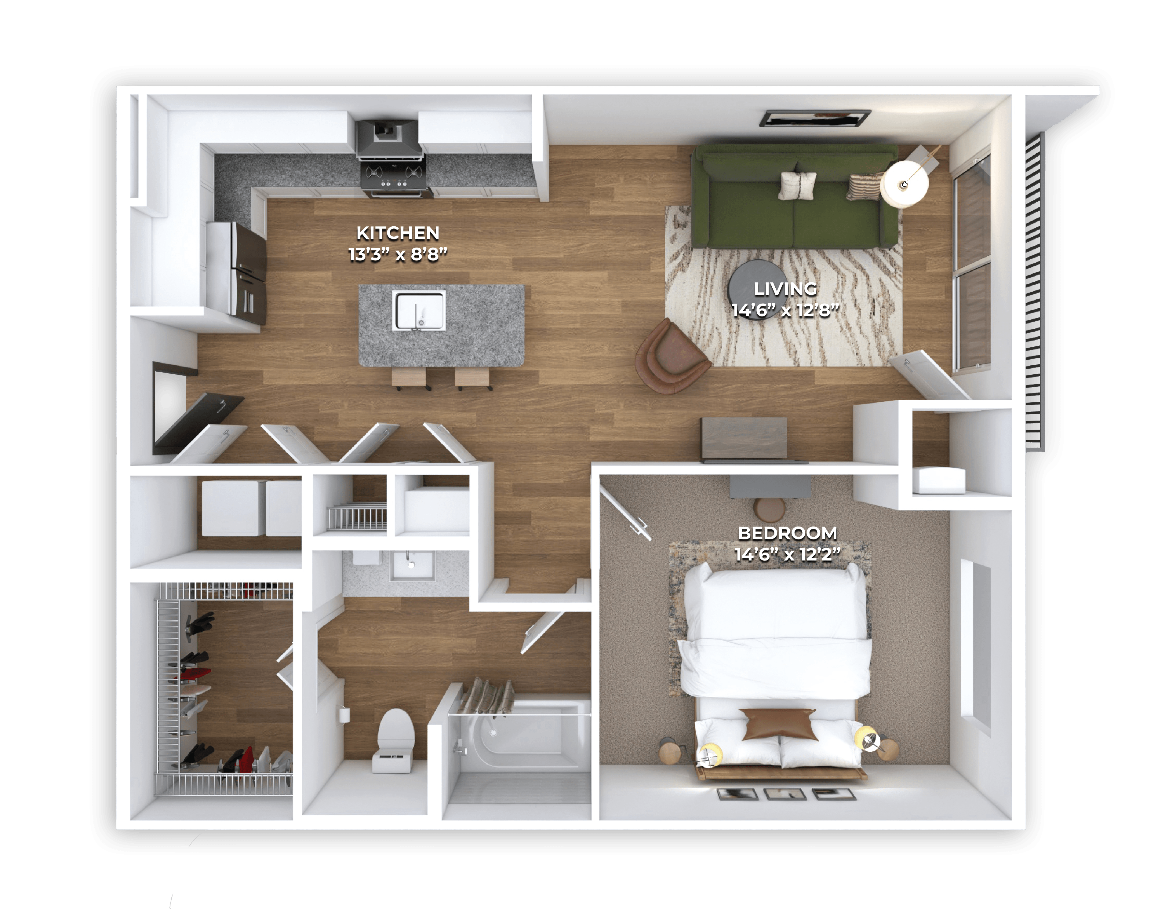 A8 Floor Plan at Coya Apartments, Nevada