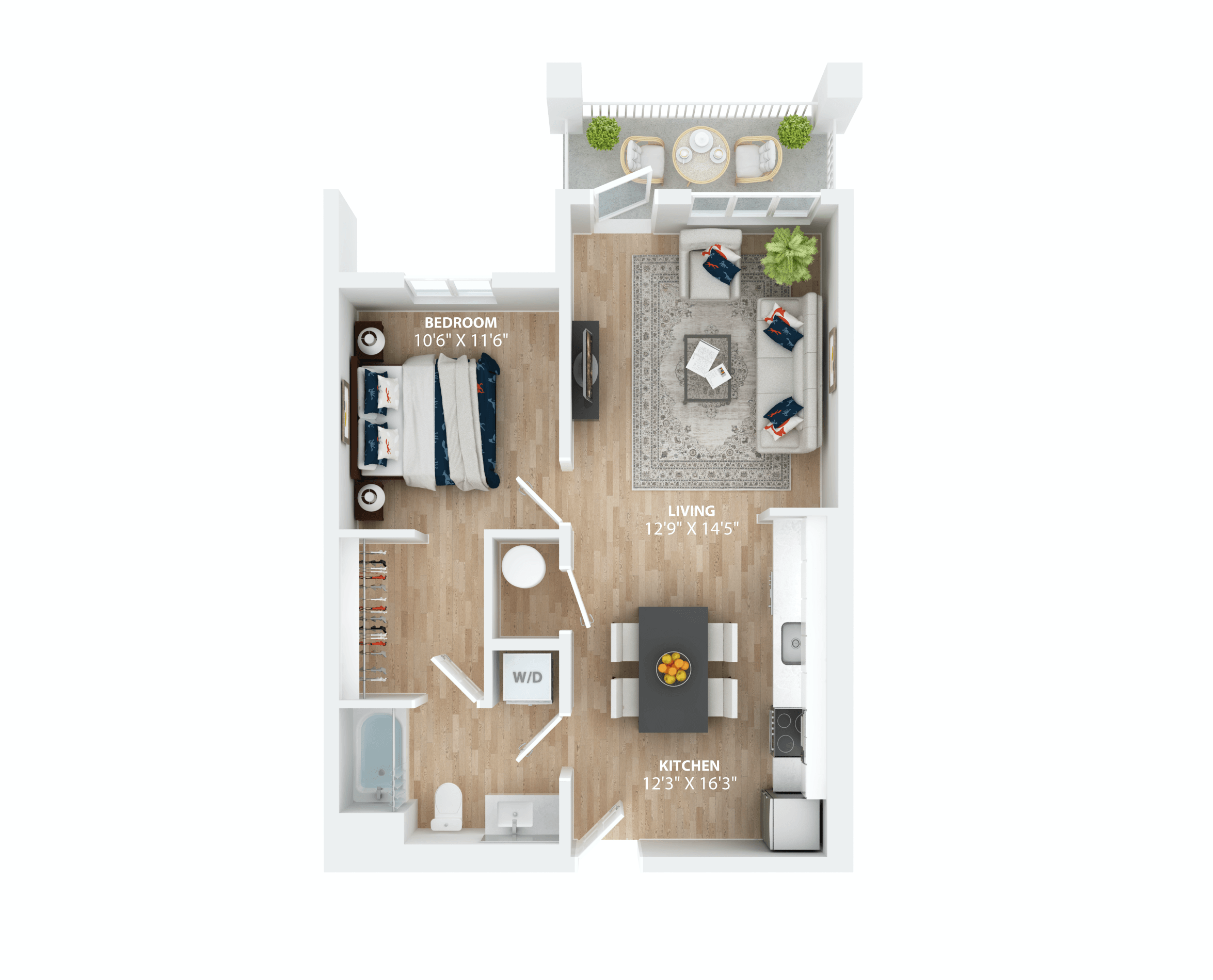 bedroom floor plan | luxury apartments in towson md | the southerly at Scouter's Mountain, Happy Valley, OR 97086