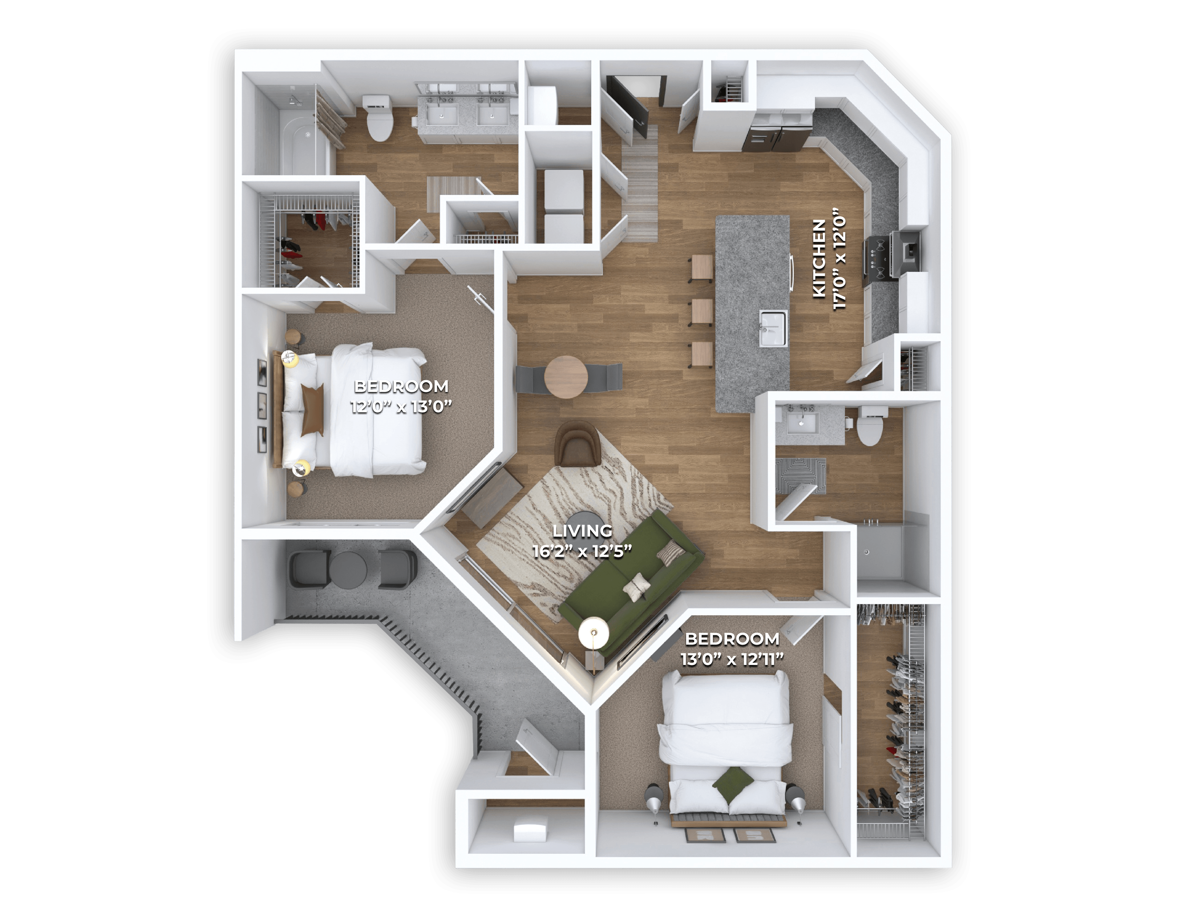 B3 Floor Plan at Coya Apartments, Las Vegas, NV