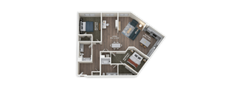 B33 Floor Plan at Panorama Riverpark, California